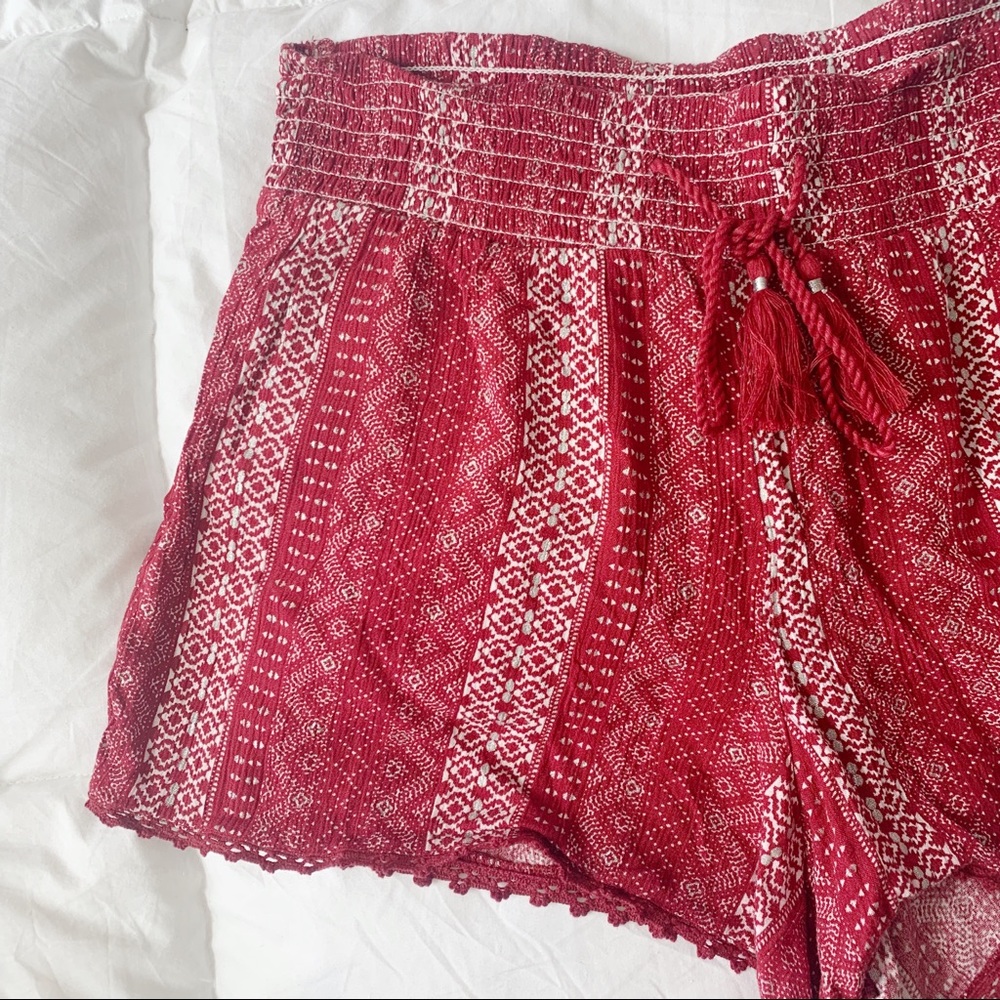 Bohemian Patterned Lightweight Shorts Size M